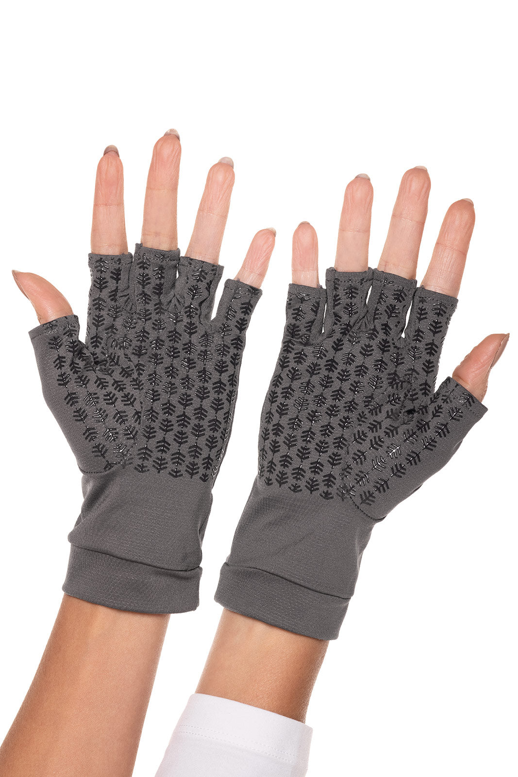 Unisex Ouray UV Fingerless Gloves | Charcoal