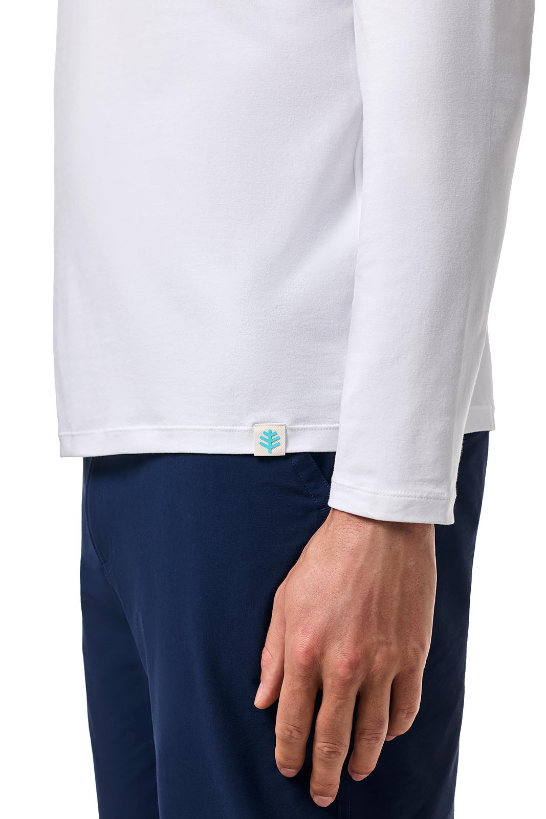 Men's Morada Everyday Long Sleeve V-Neck T-Shirt | White