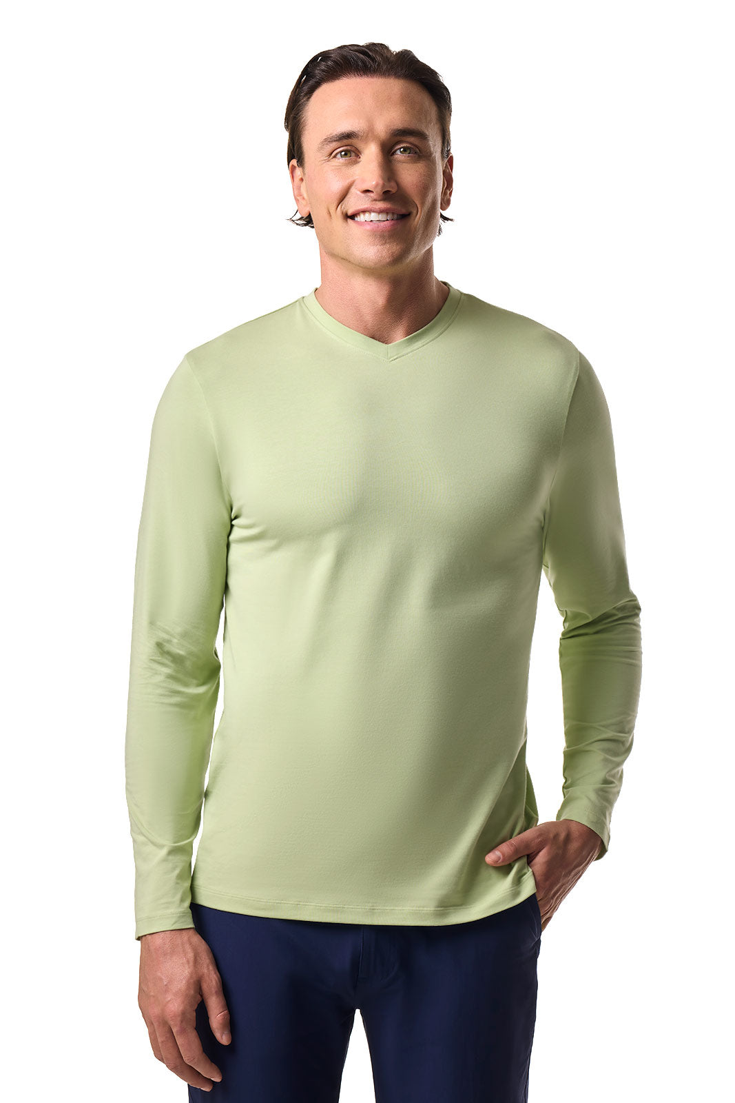 Men's Morada Everyday Long Sleeve V-Neck T-Shirt | Seedling