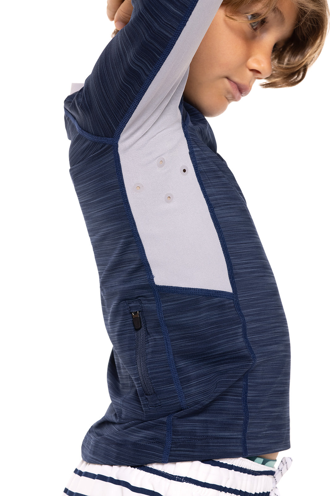 Kid's Ultimate Long Sleeve Rash Guard | Navy Line