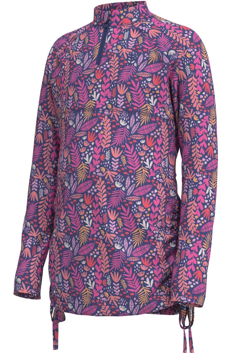 Kid's Lawai Ruche Swim Shirt | Future Dusk Blooming Forest