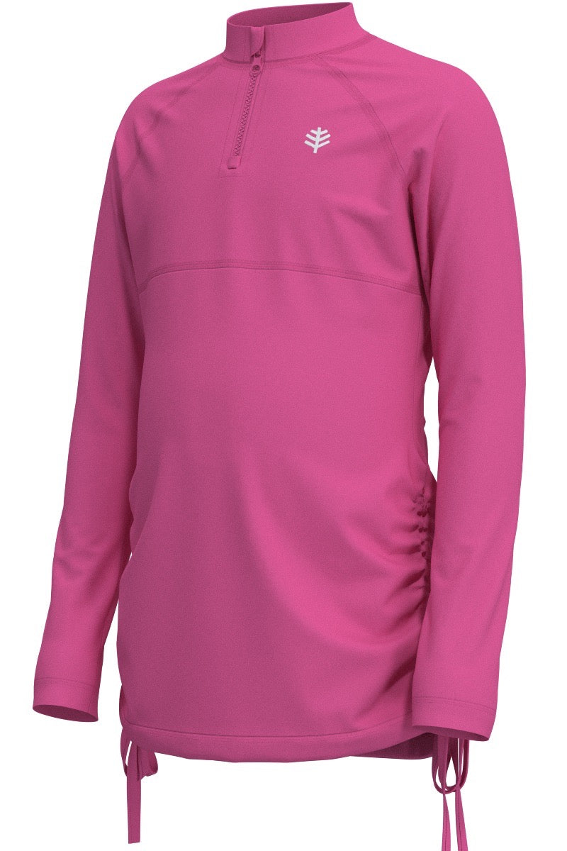 Kid's Lawai Ruche Swim Shirt | Tulip Pink
