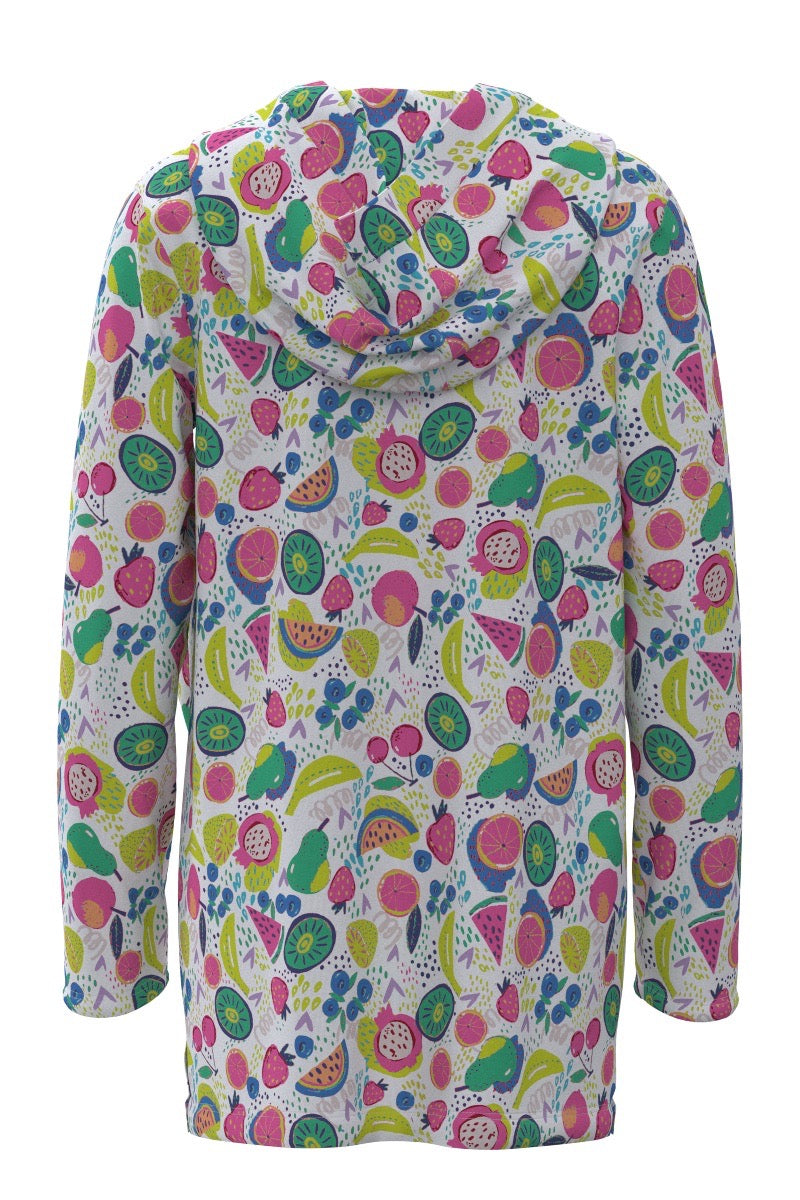 Kid's Catalina Beach Cover-Up Dress | White Fruity Party