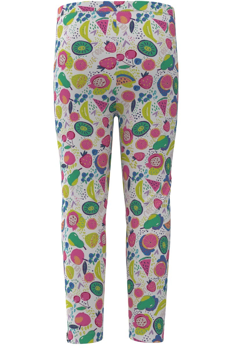 Kid's Monterey Summer Leggings | White Fruit Party
