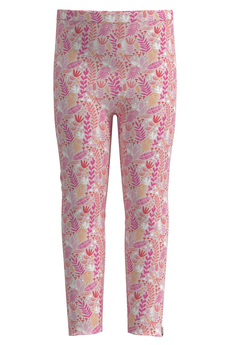 Kid's Monterey Summer Leggings | Soft Pink Blooming Forest