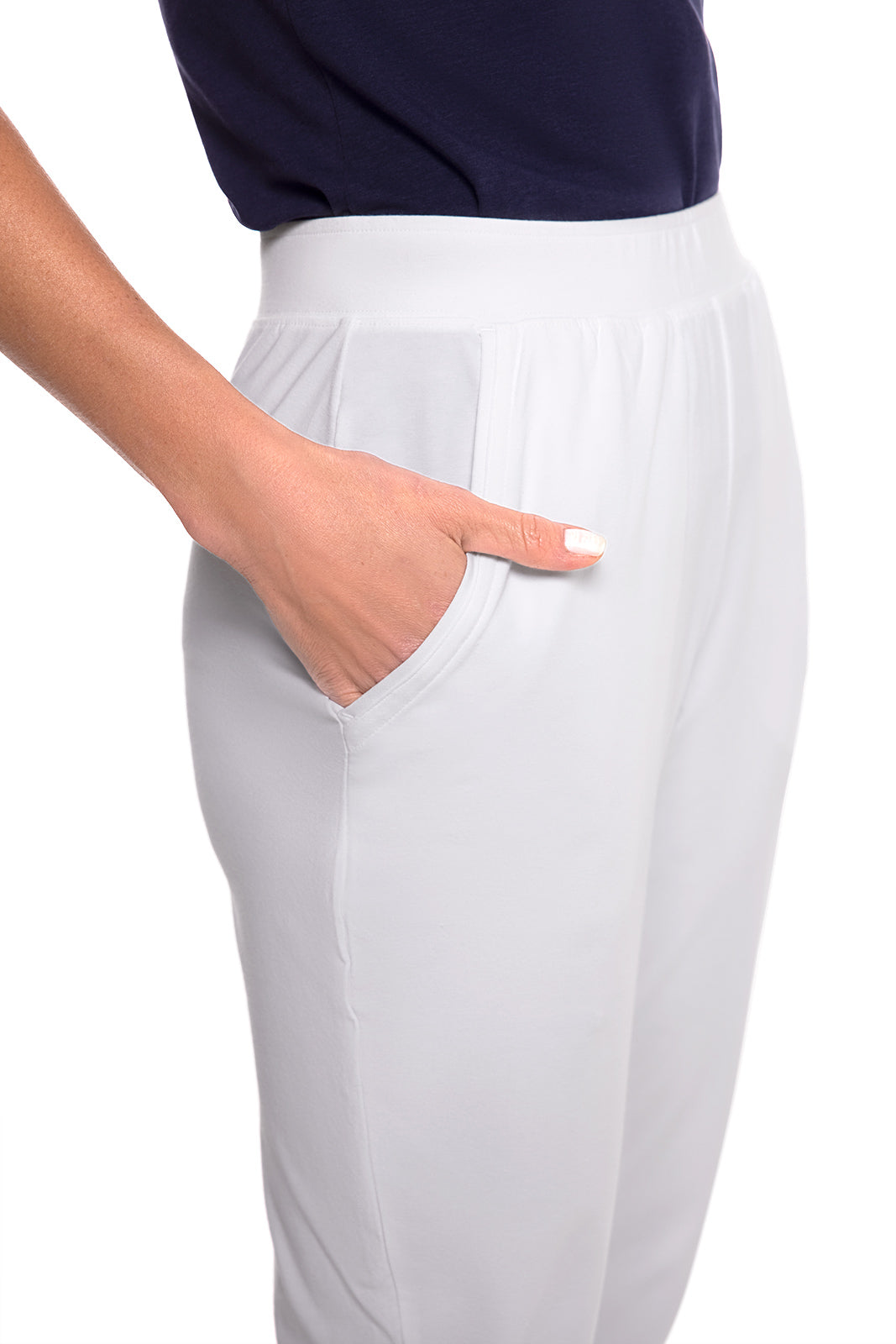 Women's Cafe Ruche Pants | White | Core