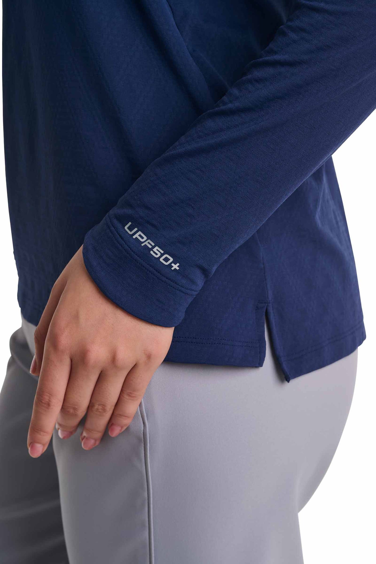 Women's Arabella Golf Quarter-Zip | Navy Diamond Jacquard