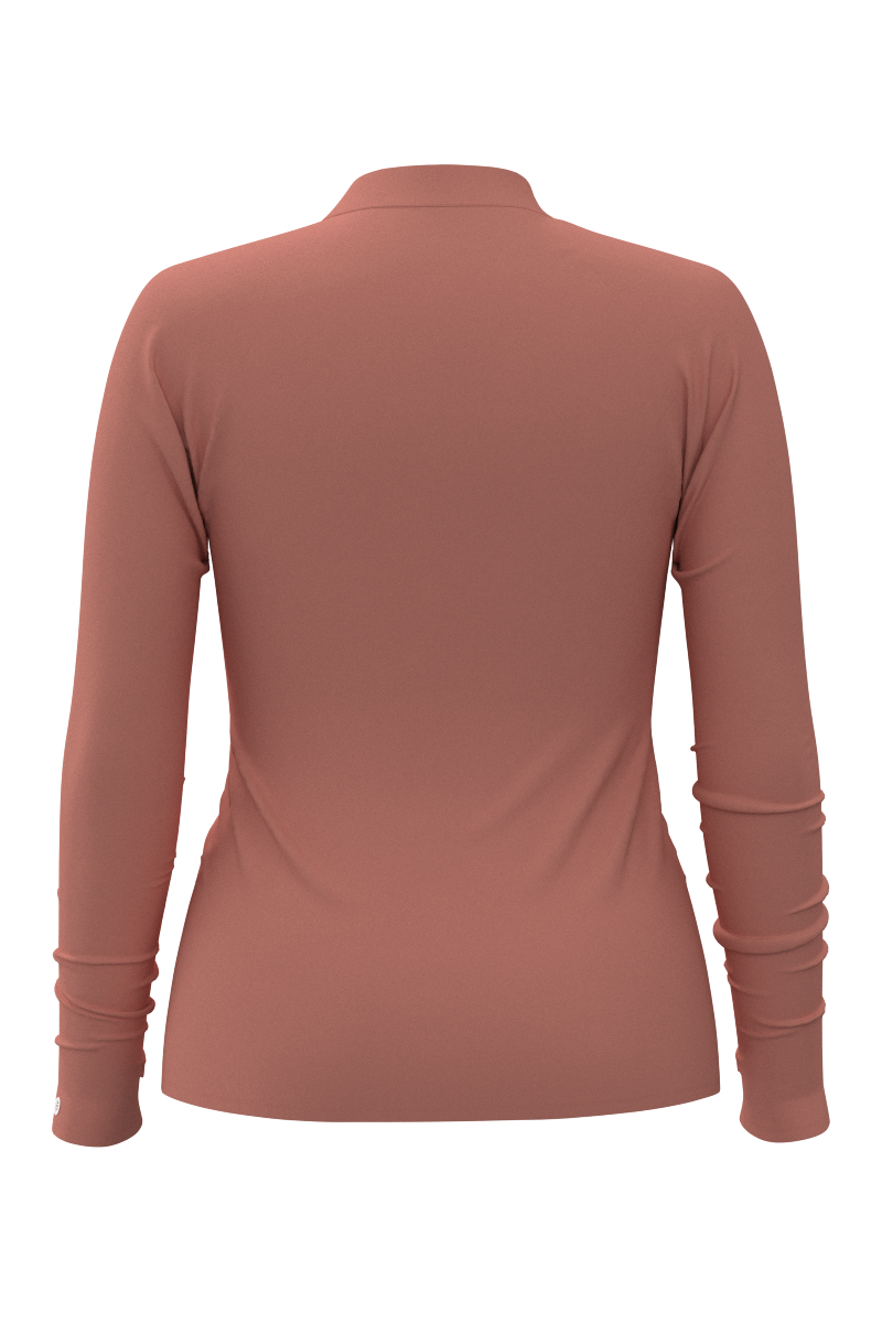 Women's Escalante Zip Rash Guard | Soft Blush