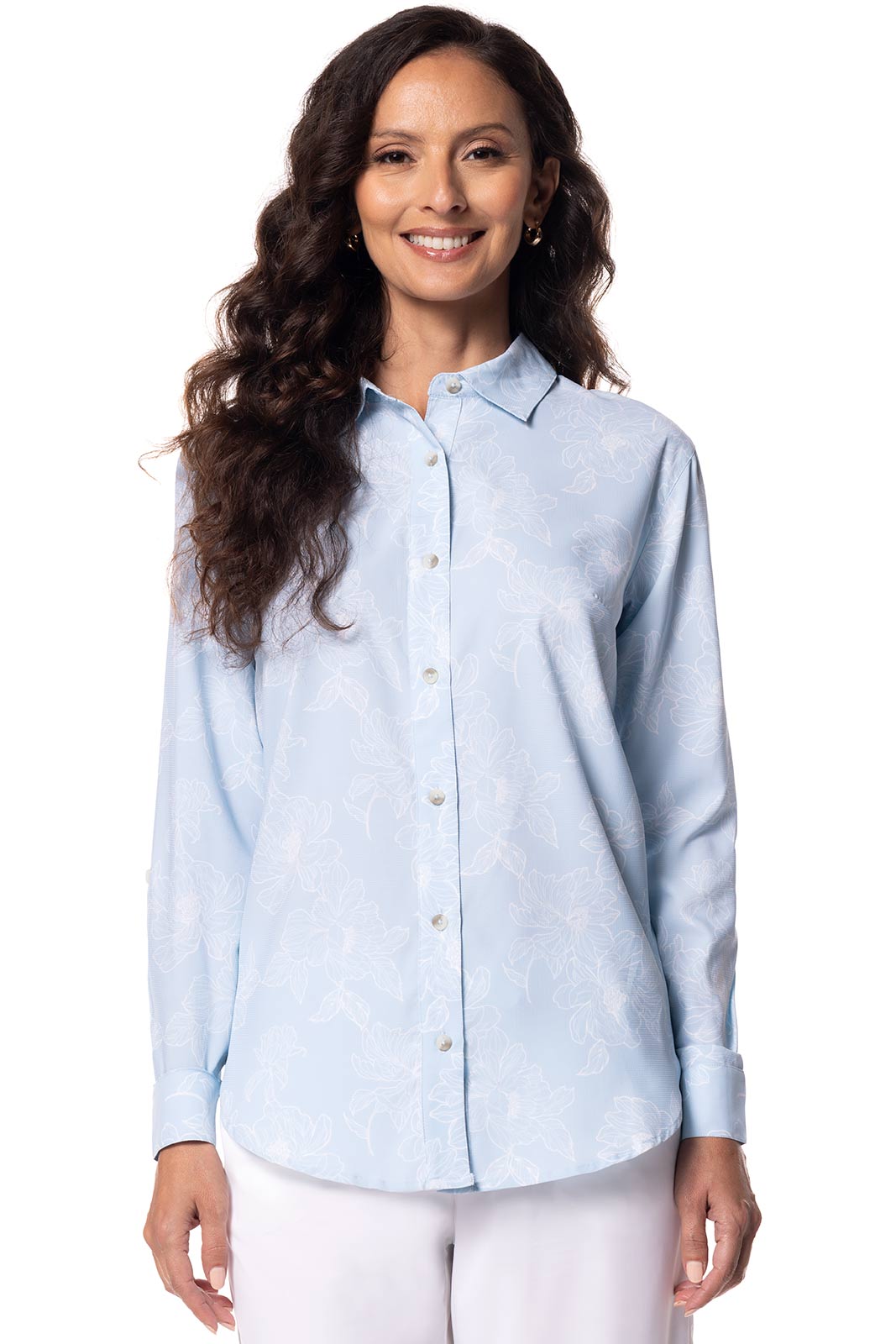 Women's Hepburn Shirt | Skyride Perfect Peony