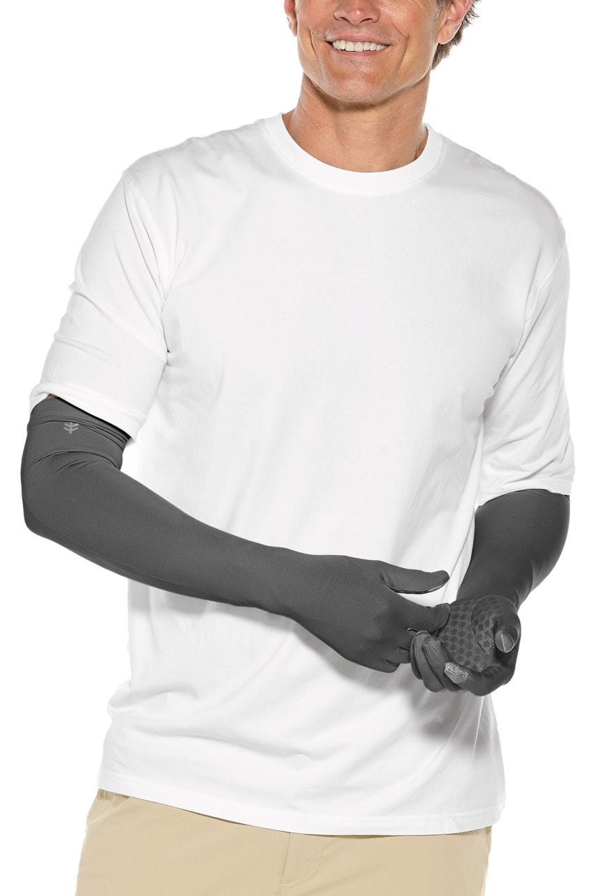 Unisex Culebra UV Long Gloves | Charcoal