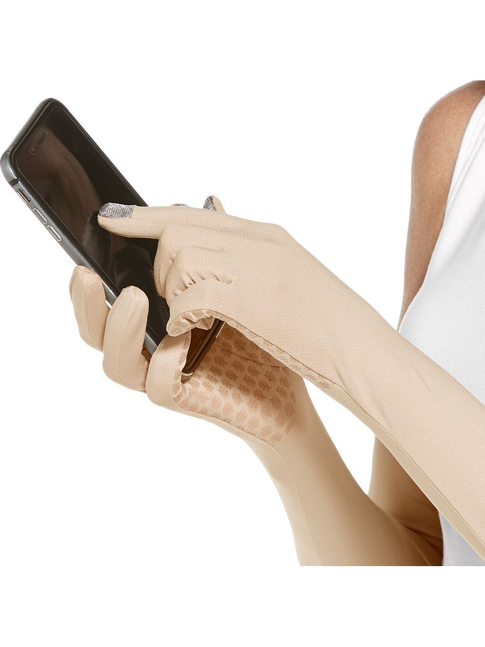 Unisex Culebra UV Long Gloves | Beige