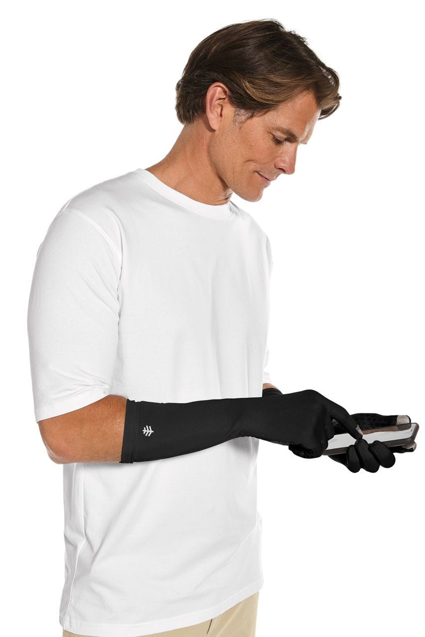 Unisex Bona UV Mid Length Gloves | Black