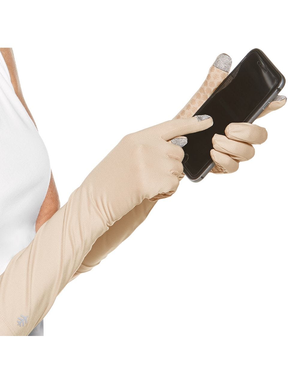 Unisex Bona UV Mid Length Gloves | Beige