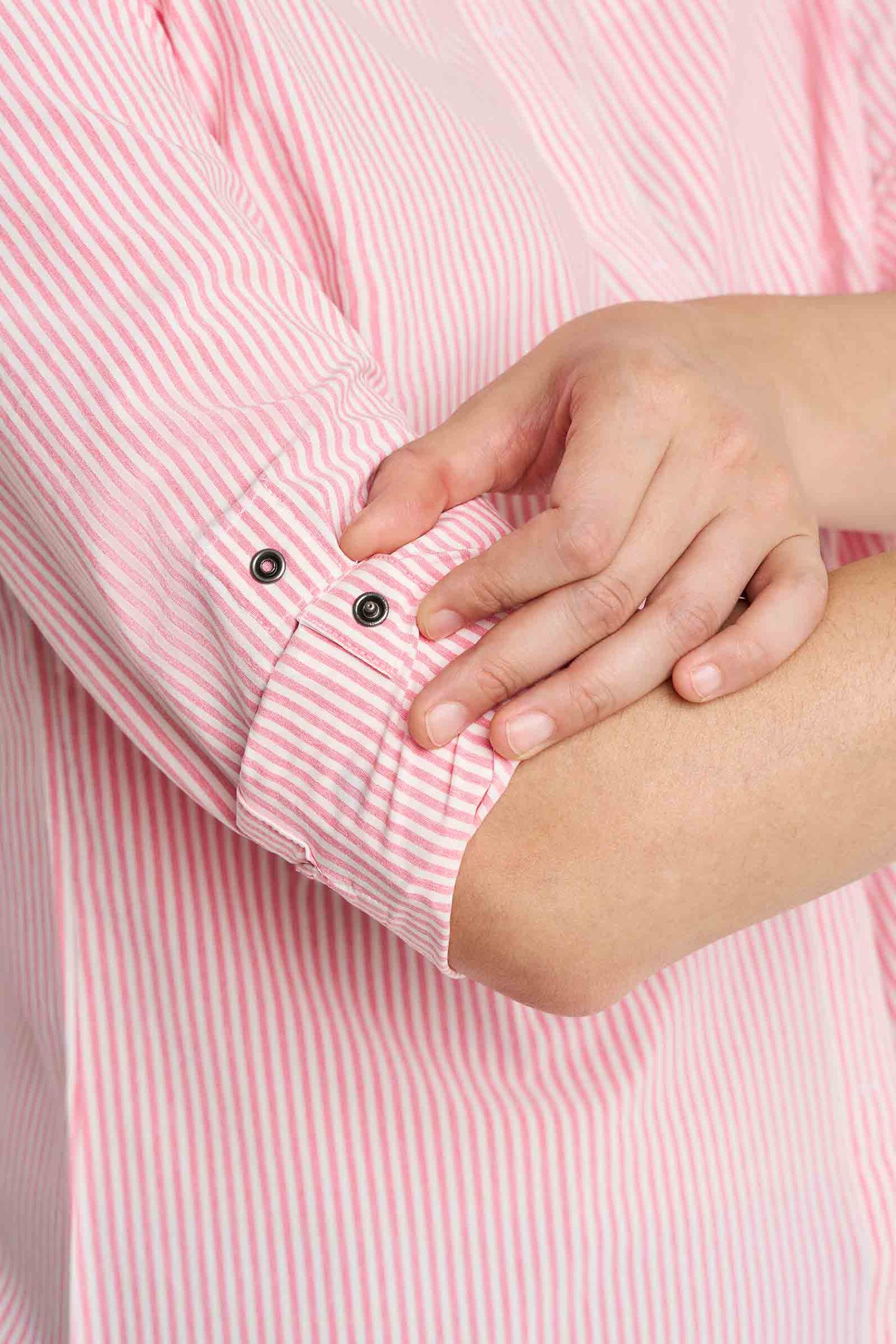 Women's Amara Smart Shirt | White/Flamingo Pink Stripe