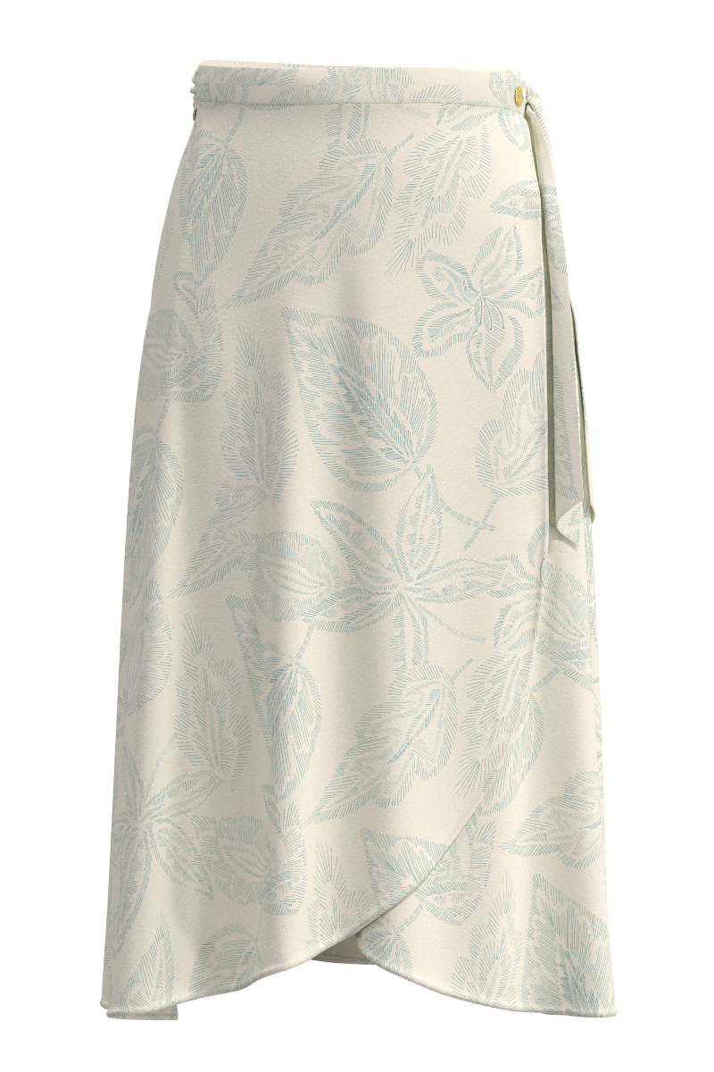 Women's Isla Convertible Wrap | Vanilla Embroidered Leaves