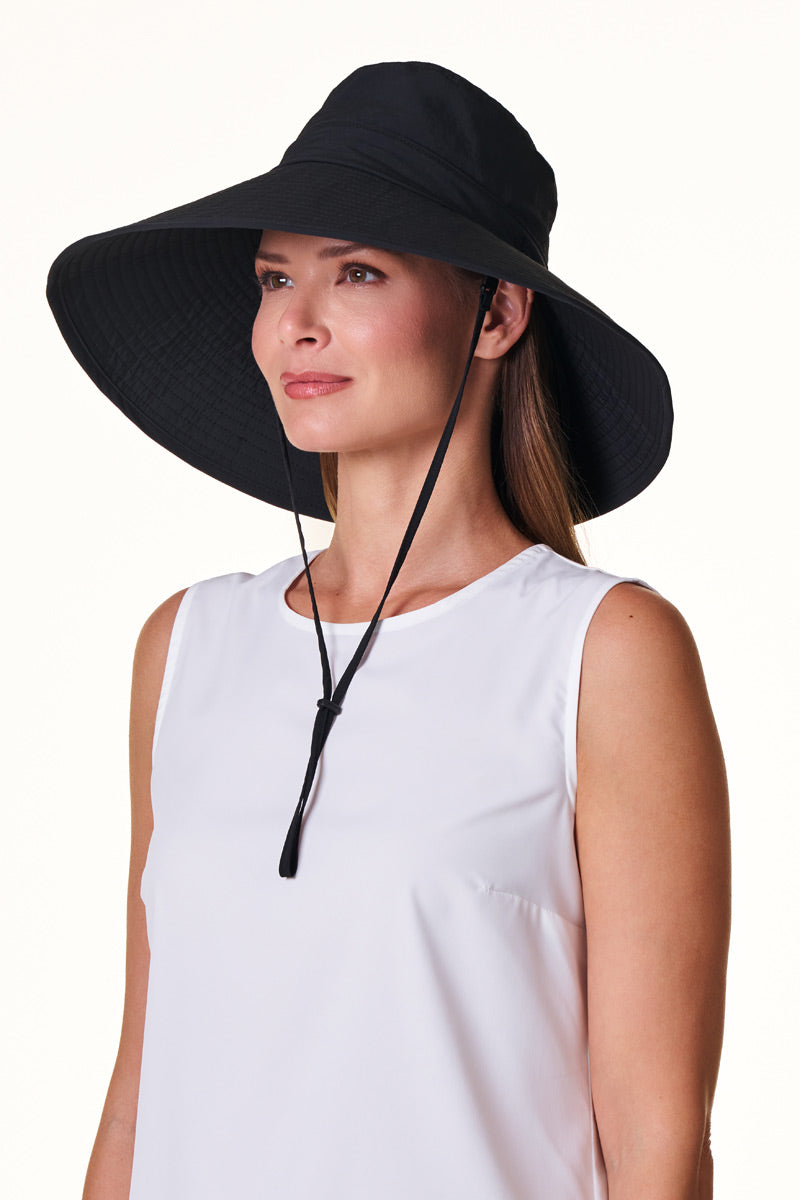 Women's Cyd Travel Beach Hat | Black