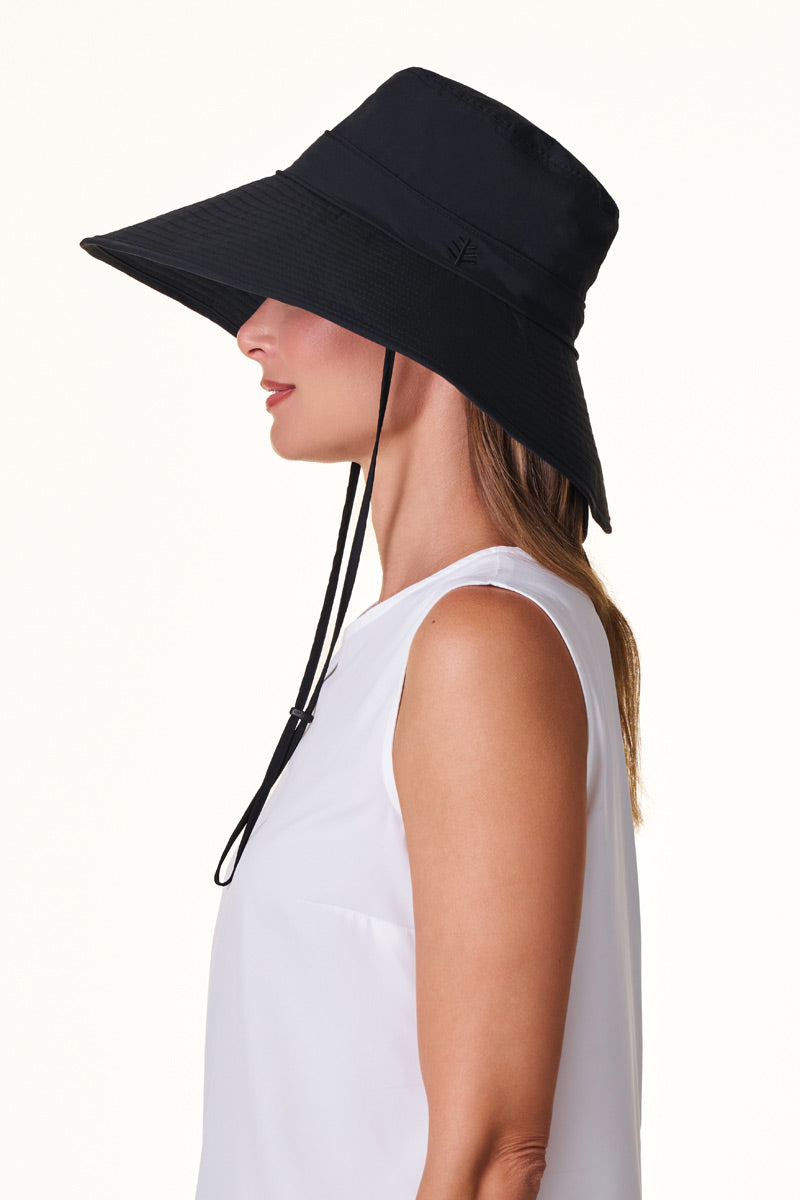 Women's Cyd Travel Beach Hat | Black