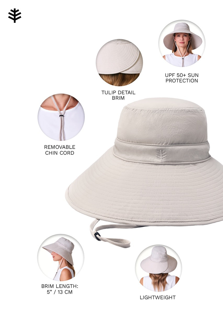 Women's Cyd Travel Beach Hat | White