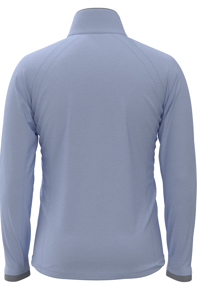 Men's Ultimate Half-Zip Rash Guard | Periwinkle Line Texture
