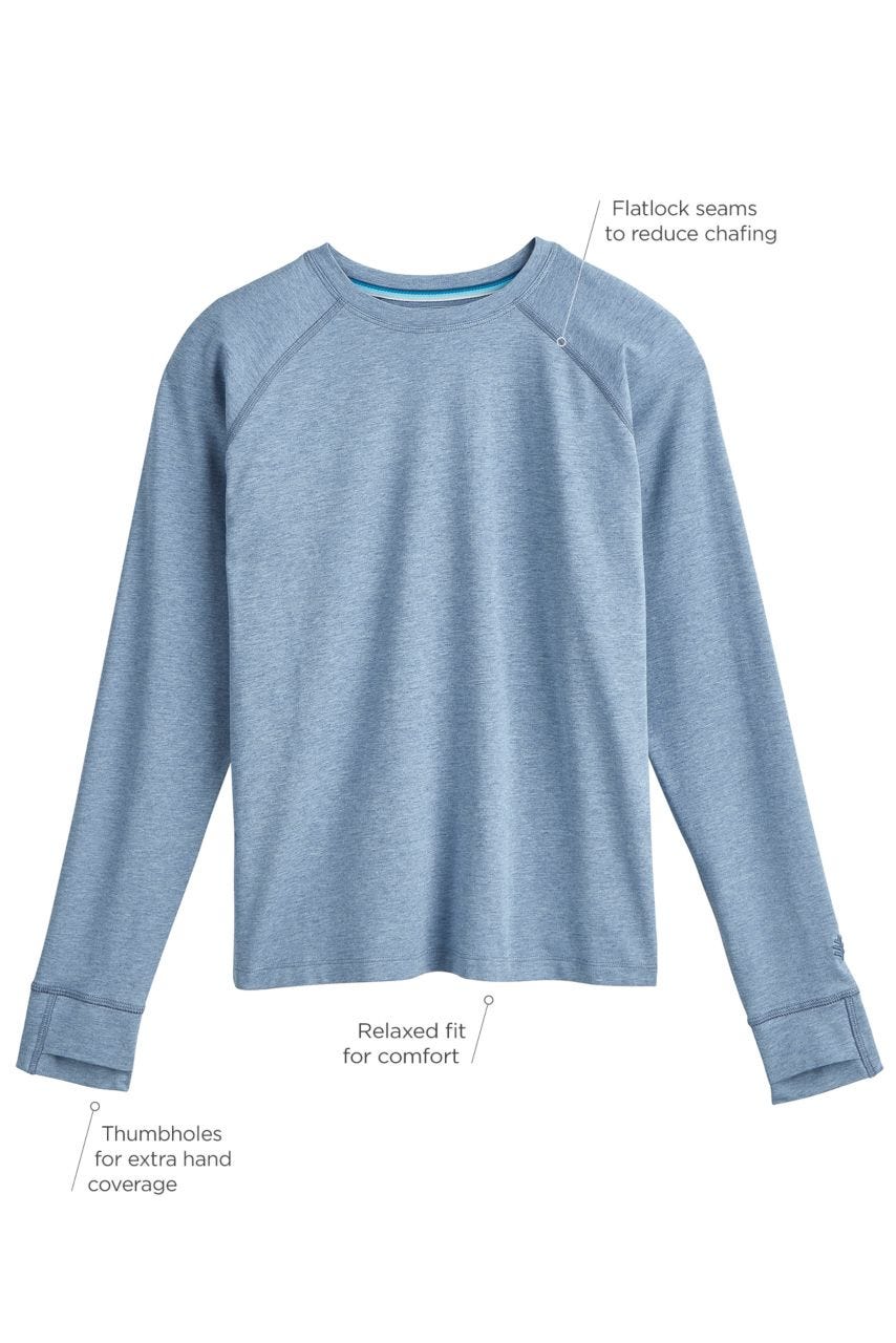 Kid's LumaLeo Long Sleeve T-Shirt | Light Blue Heather