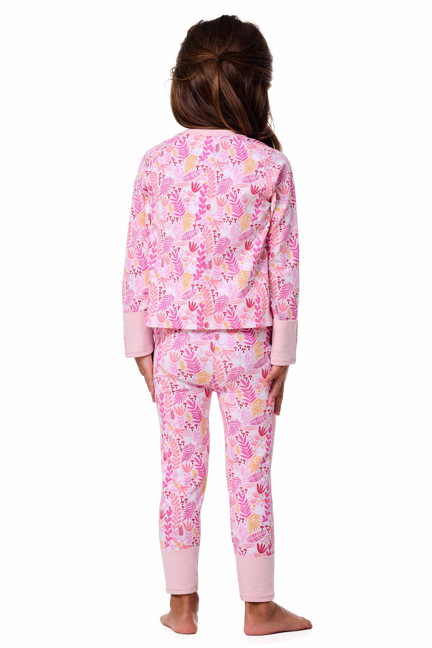 Kid's LumaLeo Leggings | Soft Pink Blooming Forest