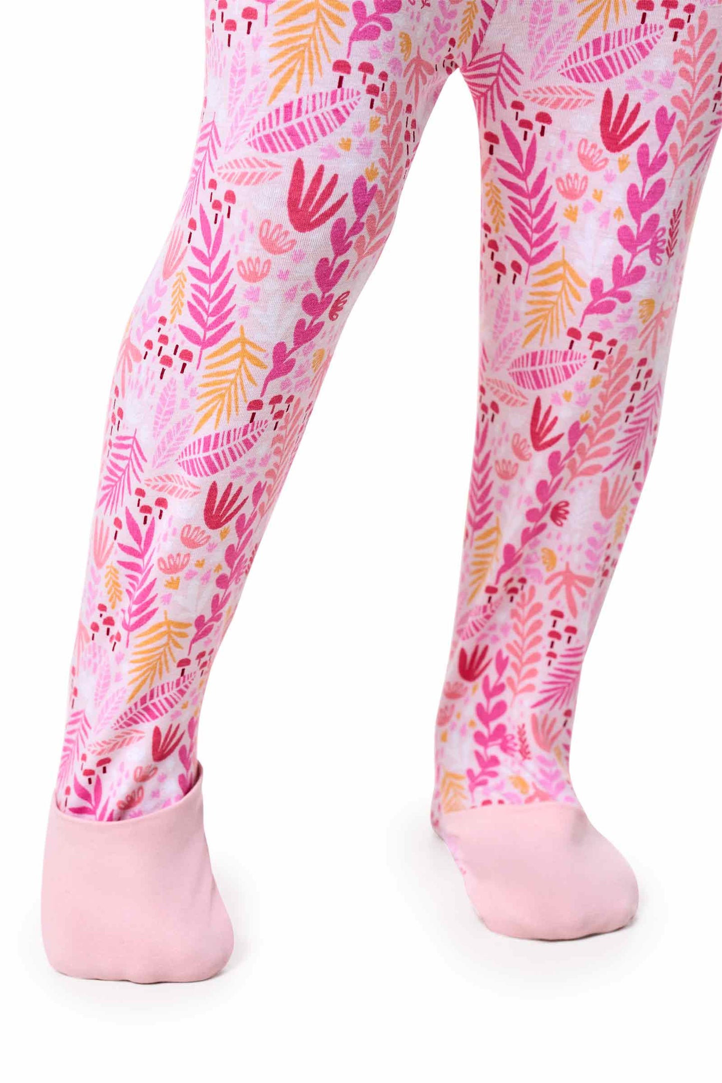 Kid's LumaLeo Leggings | Soft Pink Blooming Forest