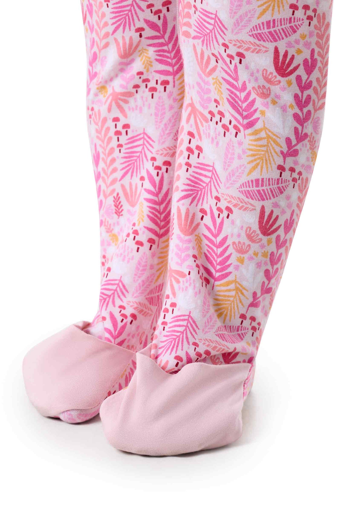 Kid's LumaLeo 360 Coverage Bodysuit | Soft Pink Blooming Forest