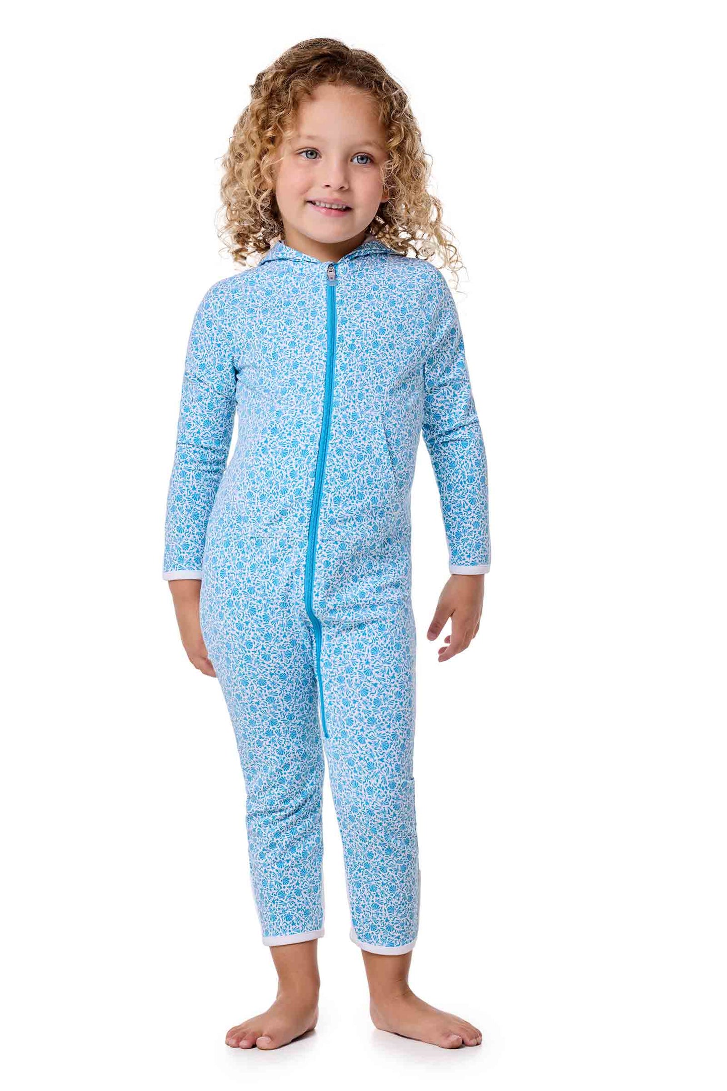Kid's LumaLeo 360 Coverage Bodysuit | Malibu Blue Shell We