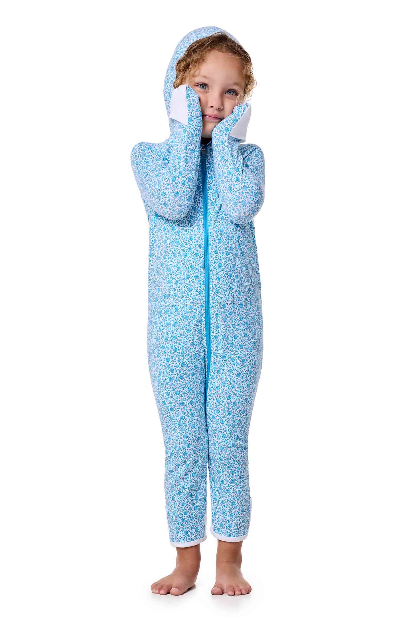Kid's LumaLeo 360 Coverage Bodysuit | Malibu Blue Shell We