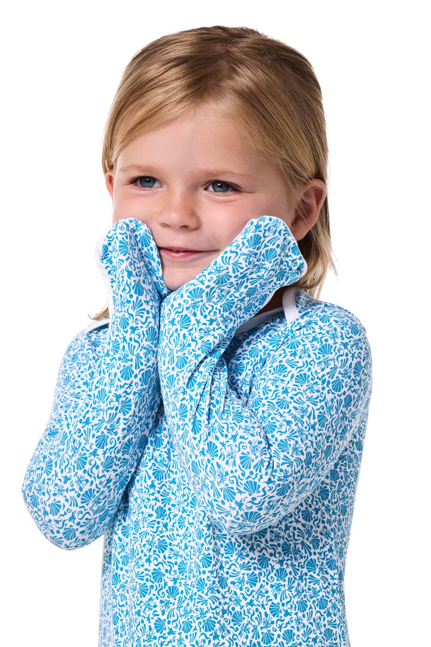 Kid's LumaLeo Bodysuit | Malibu Blue Shell We