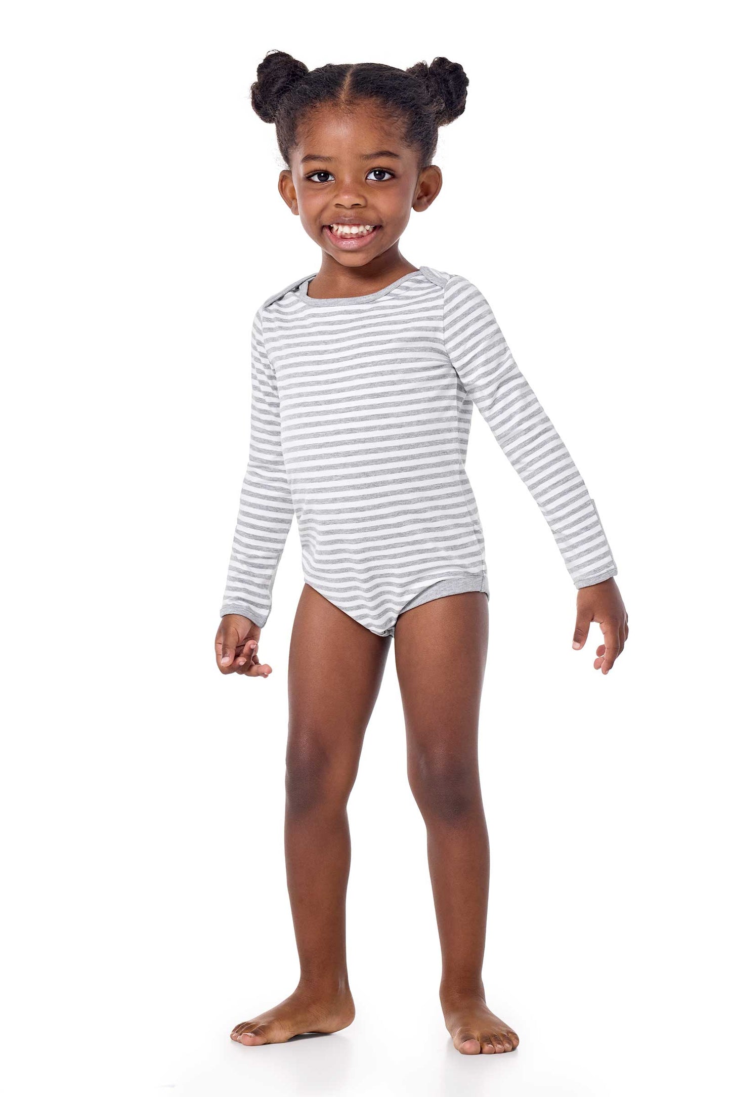 Kid's LumaLeo Bodysuit | Grey/White