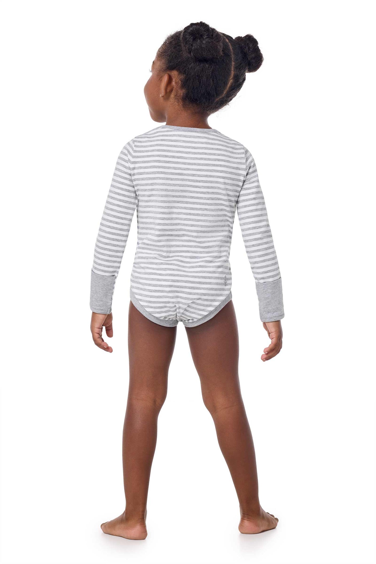 Kid's LumaLeo Bodysuit | Grey/White