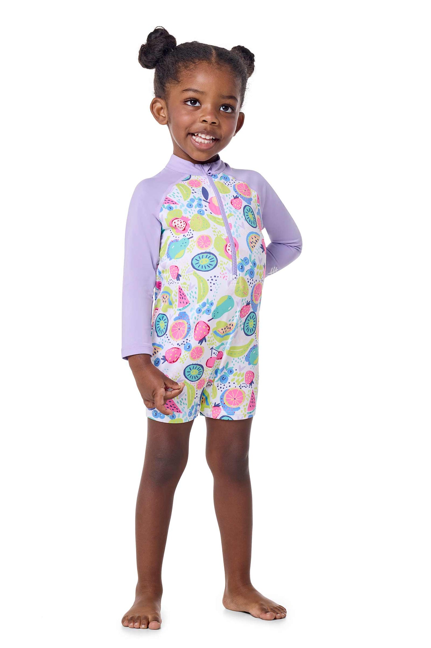 Kid's Kohala Neck-To-Knee Swimsuit | Lavendula Colorblock