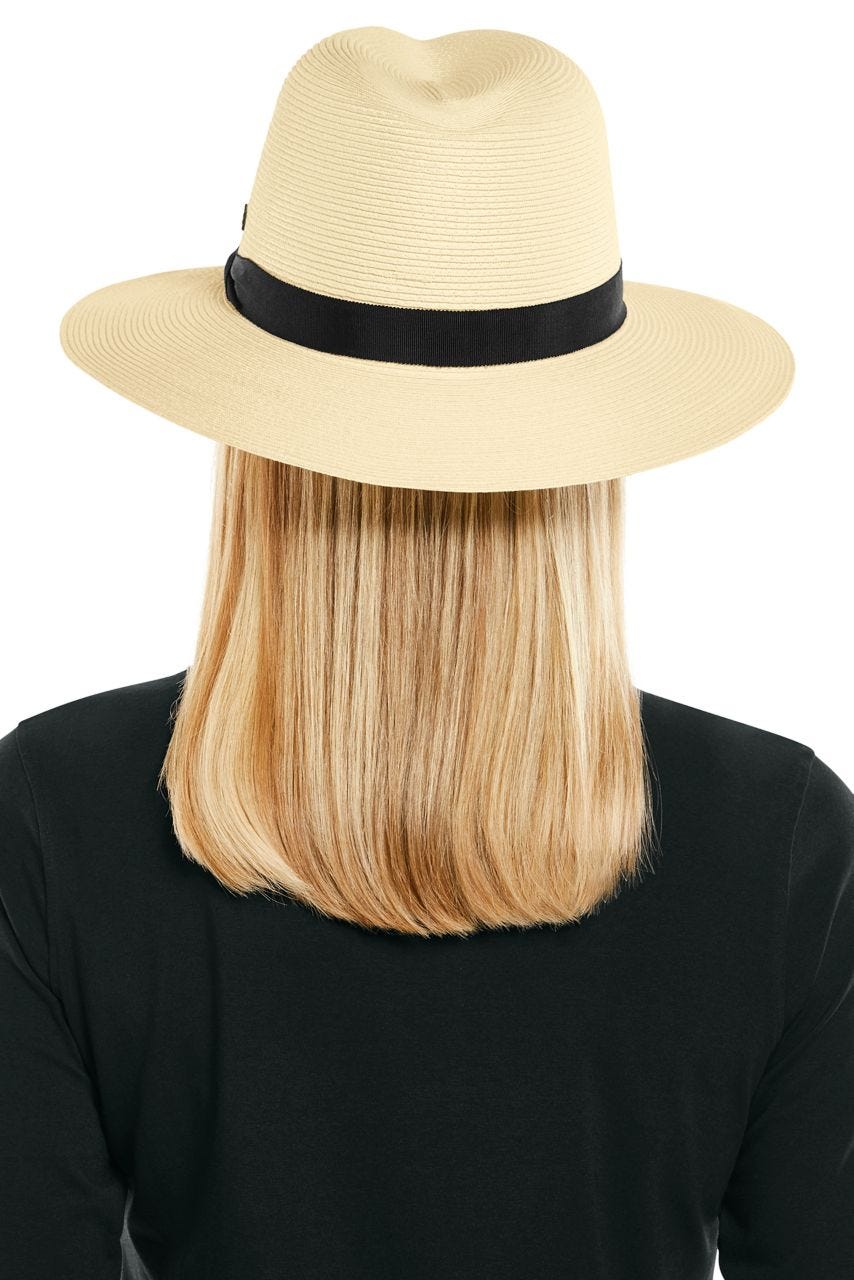Unisex Peyton Panama Style Fedora | Ivory/Black