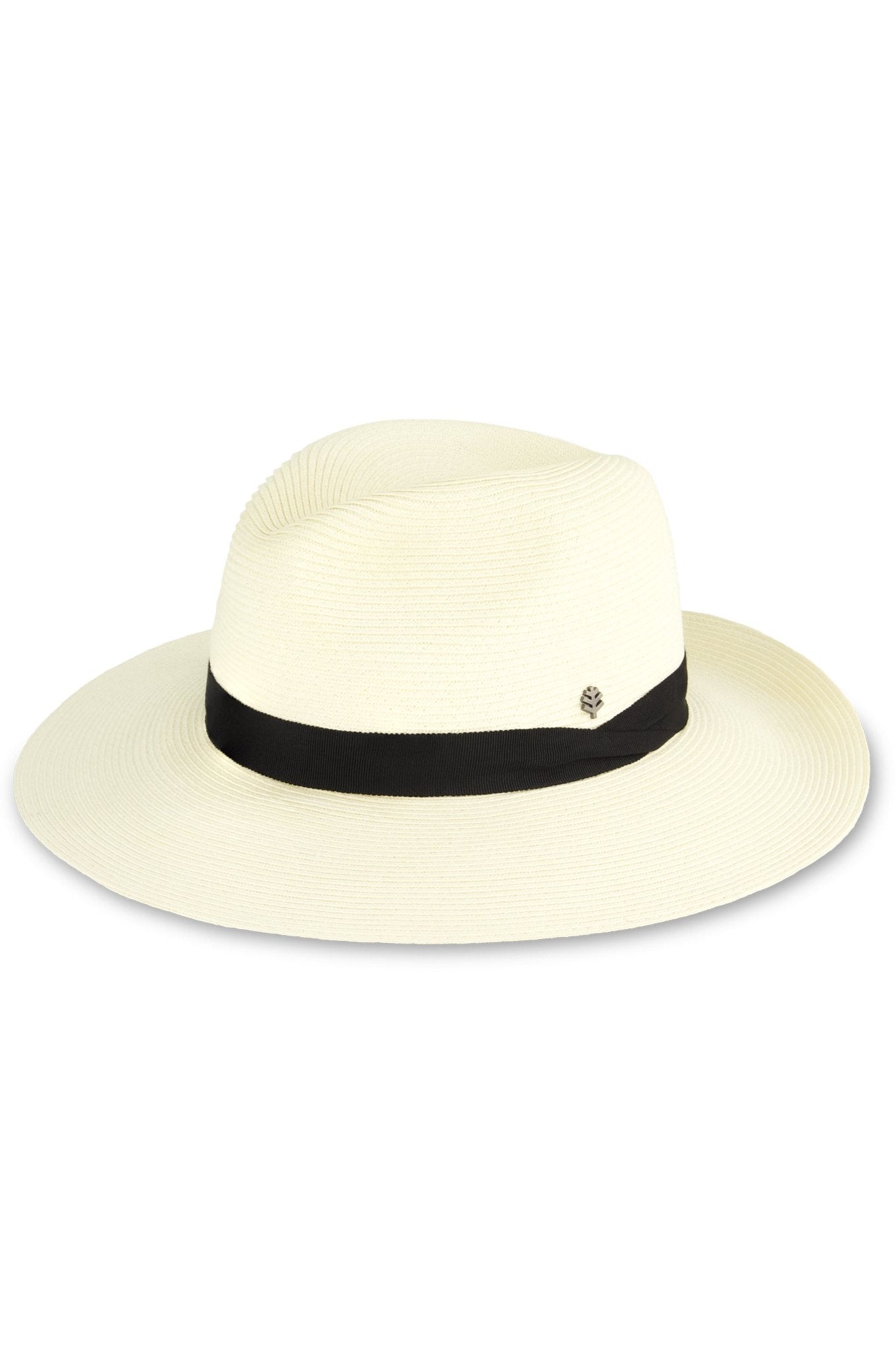 Unisex Peyton Panama Style Fedora | Ivory/Black