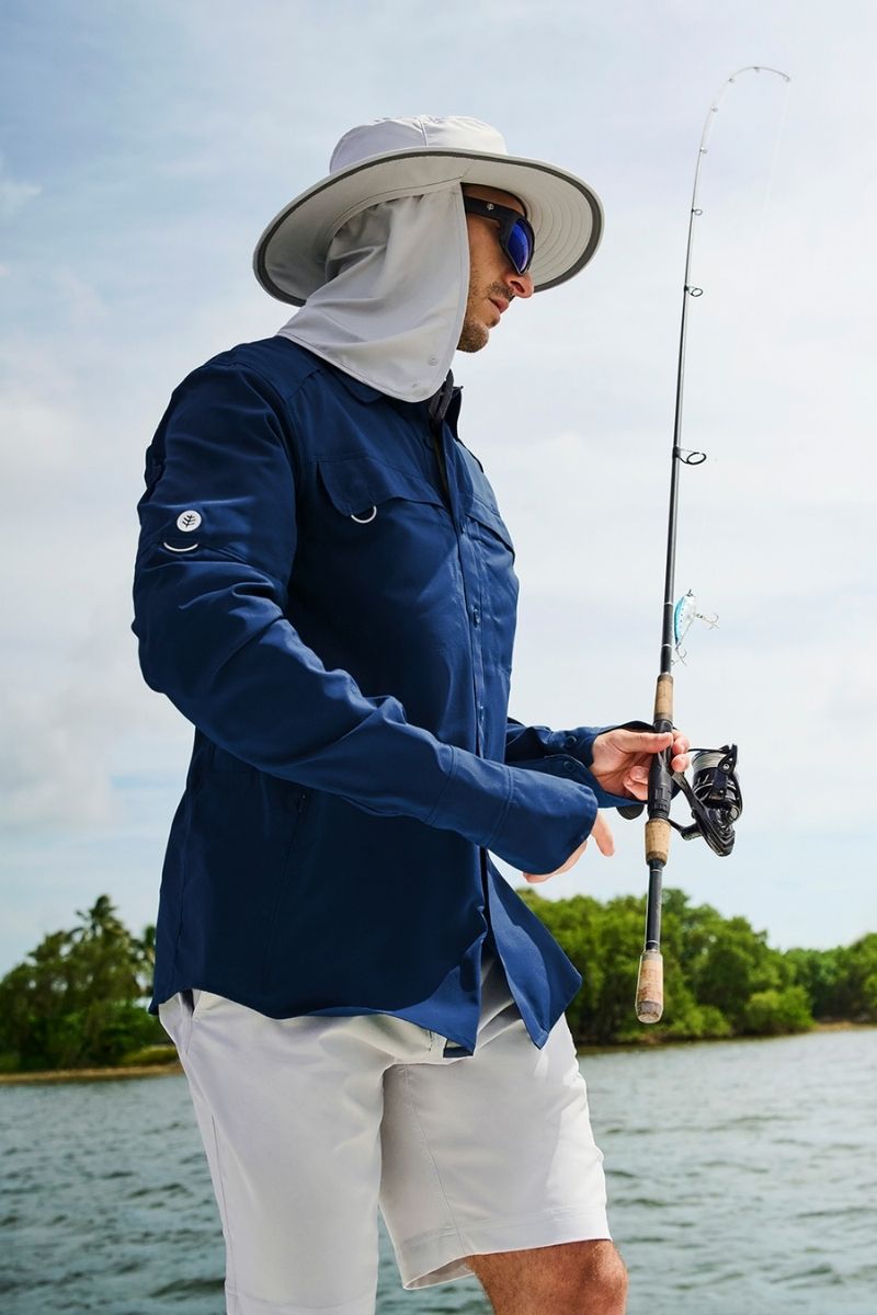 Men's Nassau Fishing Shirt | Navy