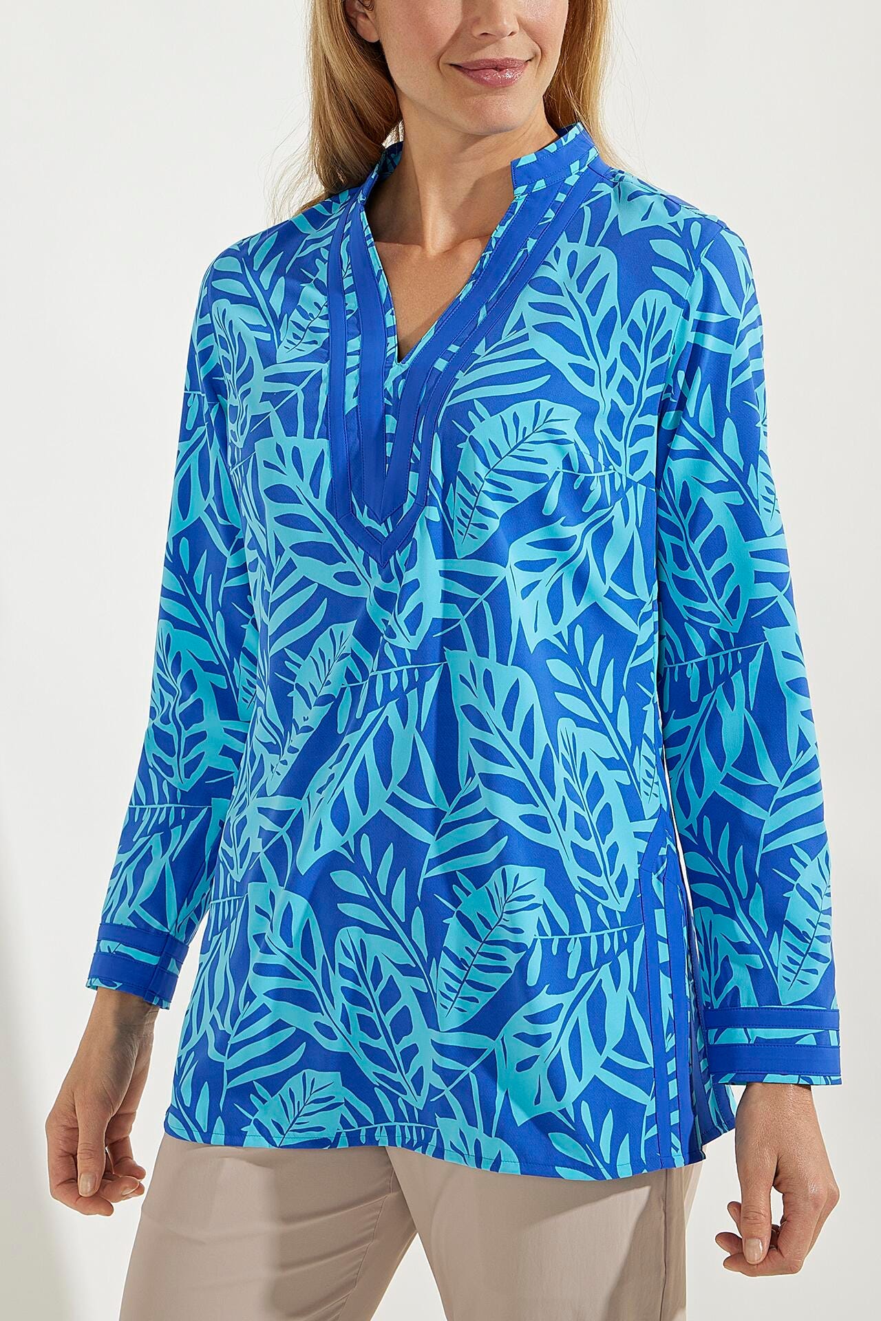 Women's Sampika Tunic Long Sleeve Top | Sailor Matira Palm