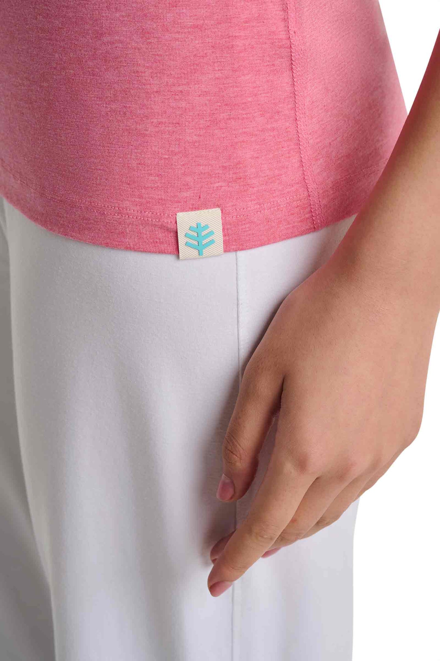 Women's LumaLeo High Neck Tank Top | Flamingo Pink Heather