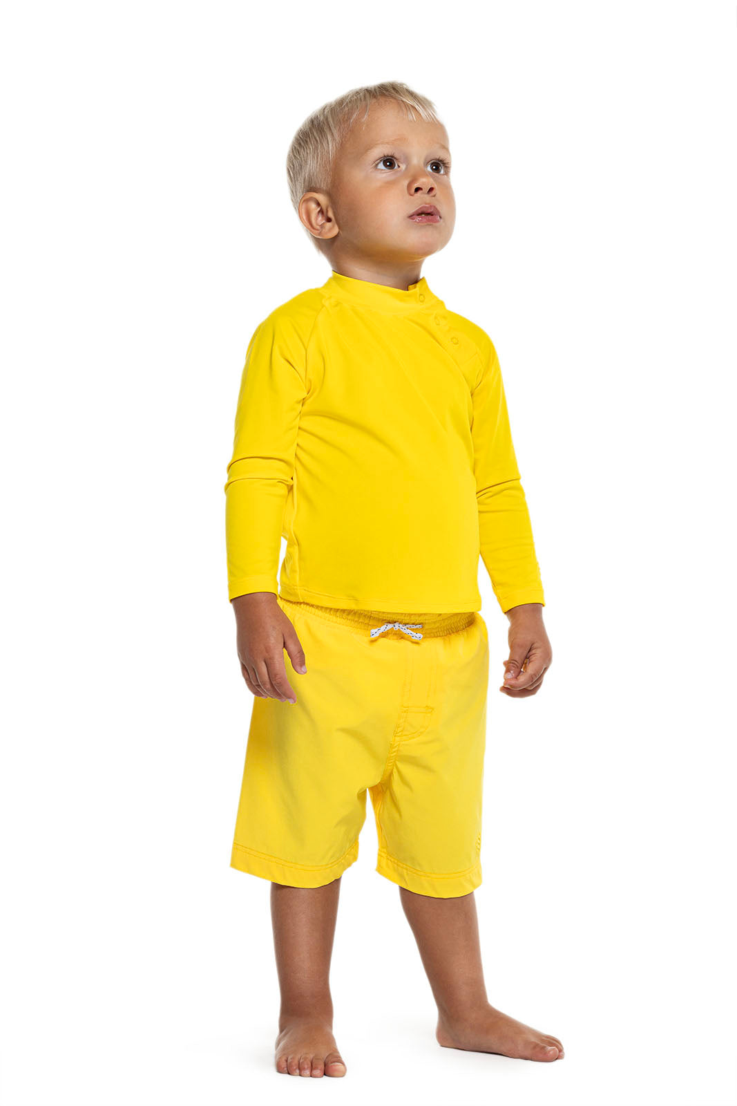 Kid's Island Rash Guard Set | Bold Yellow