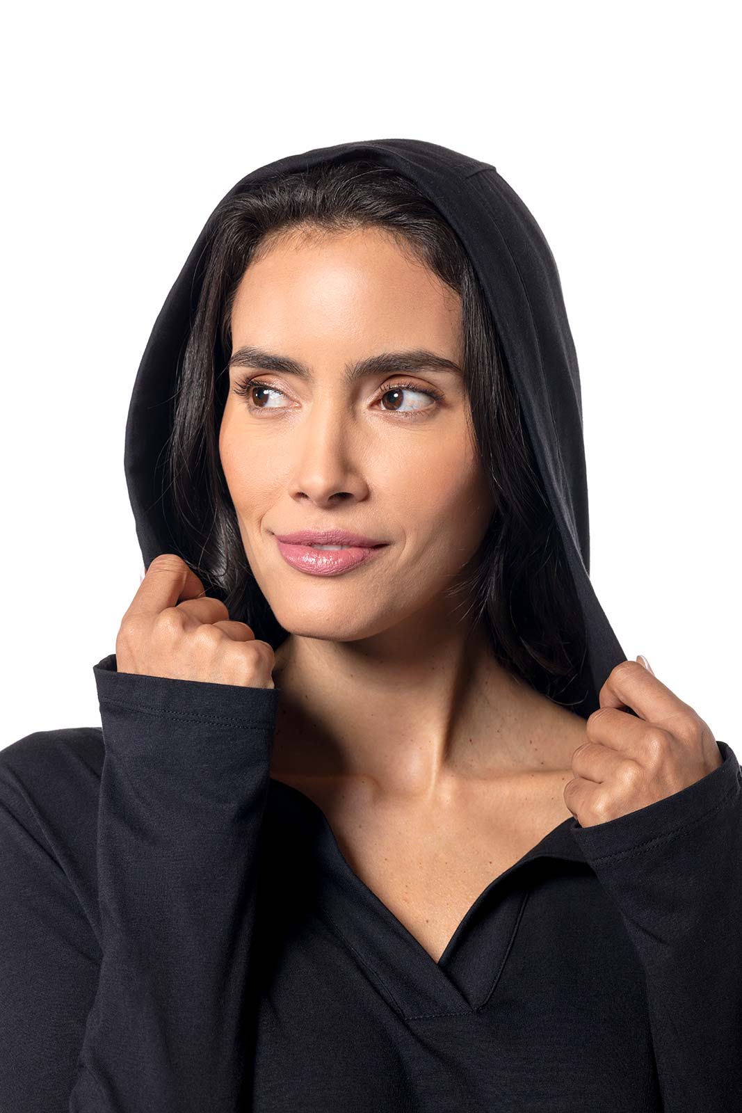 Women's Catalina Hoodie Tunic Top | Black