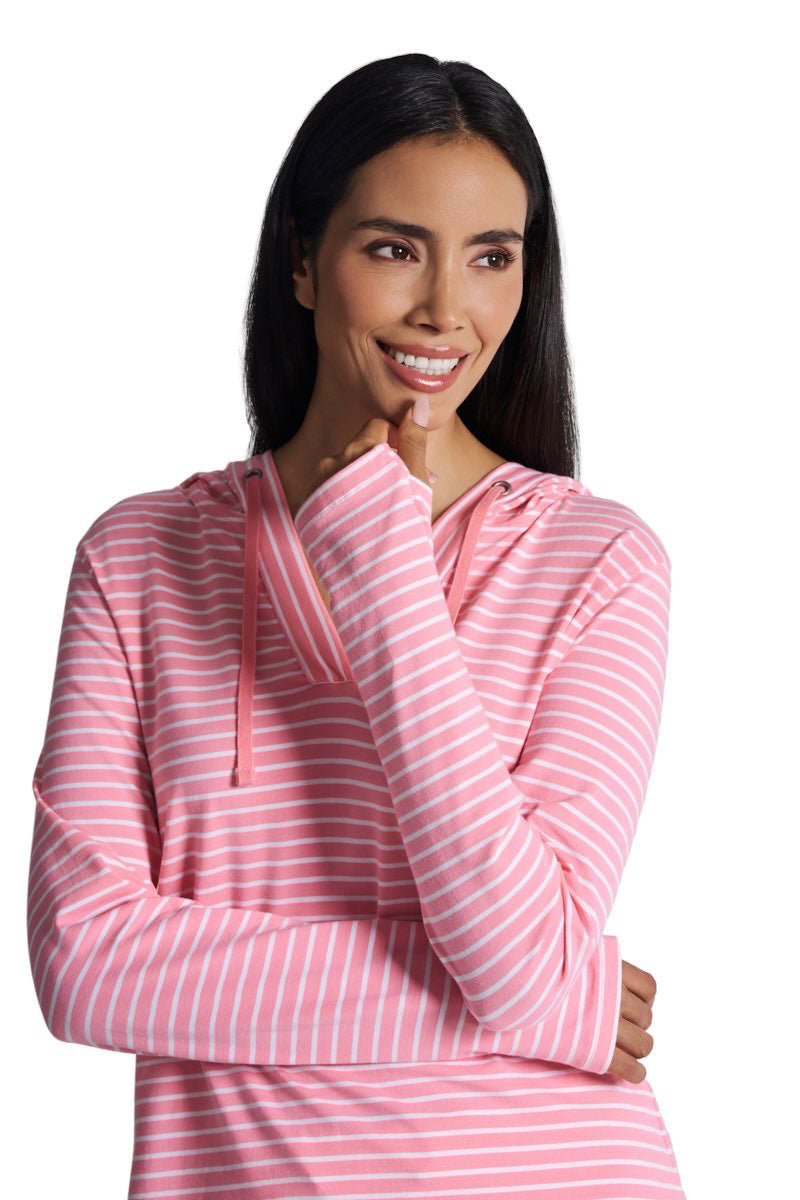 Color_Flamingo Pink/White Stripe