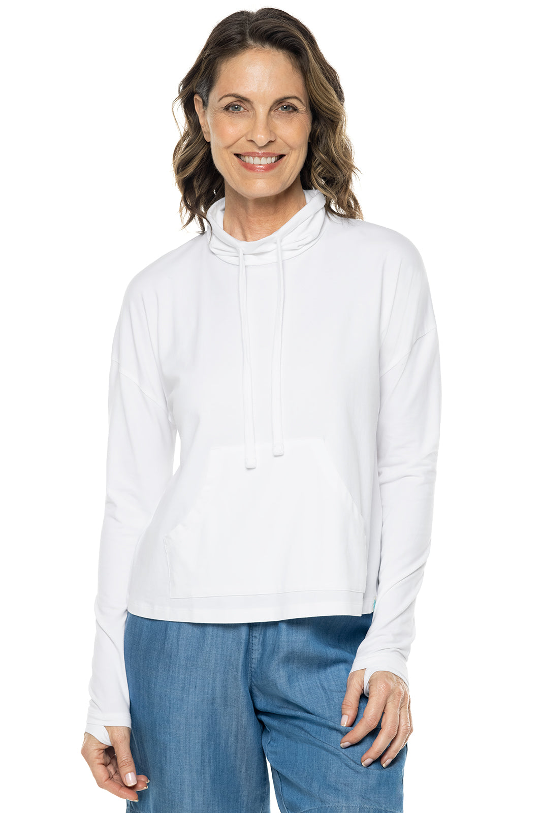Women's Solana Mock Neck Pullover | White