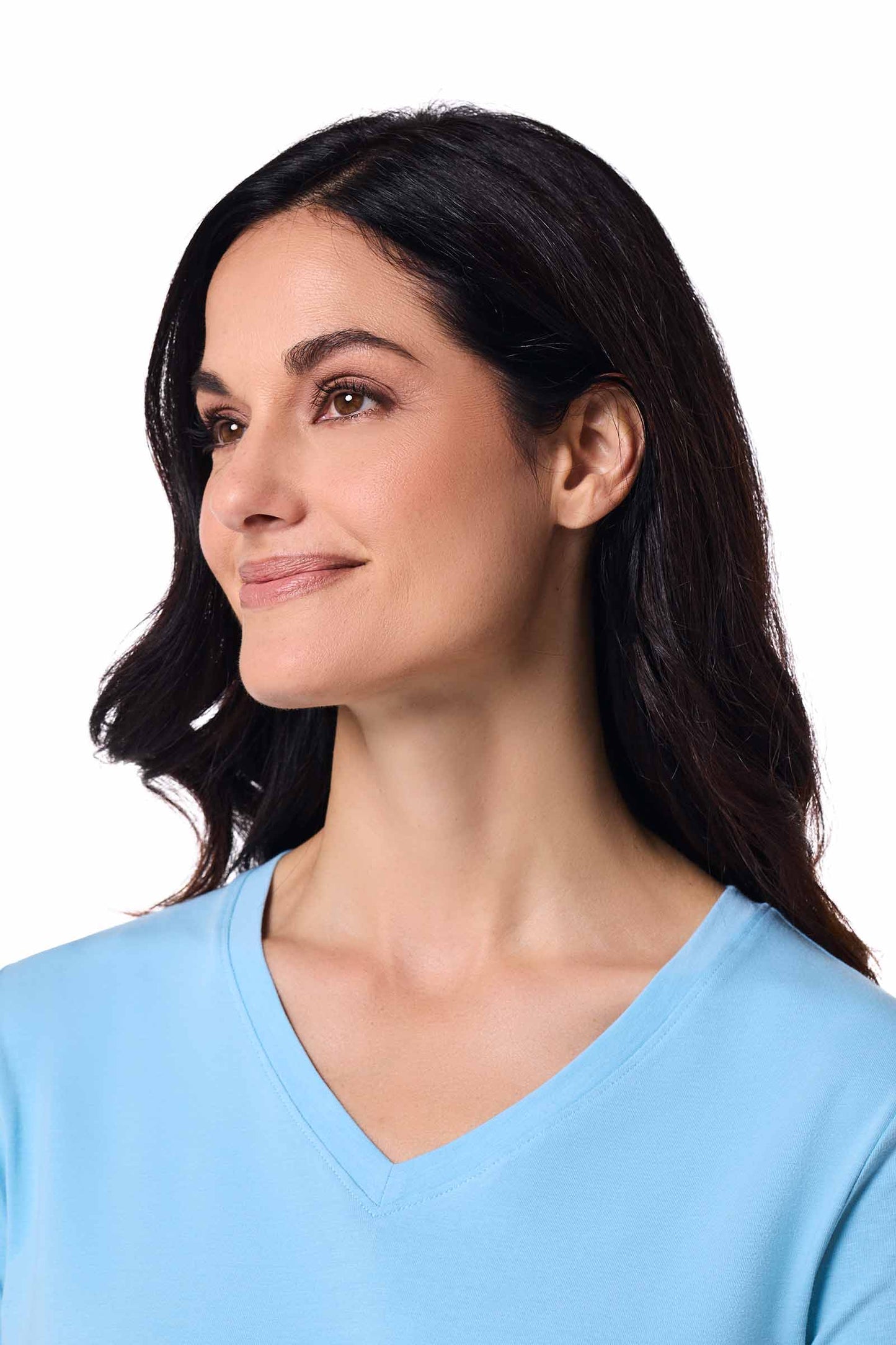 Women's Morada Everyday Short Sleeve V-Neck T-Shirt | Arctic Blue