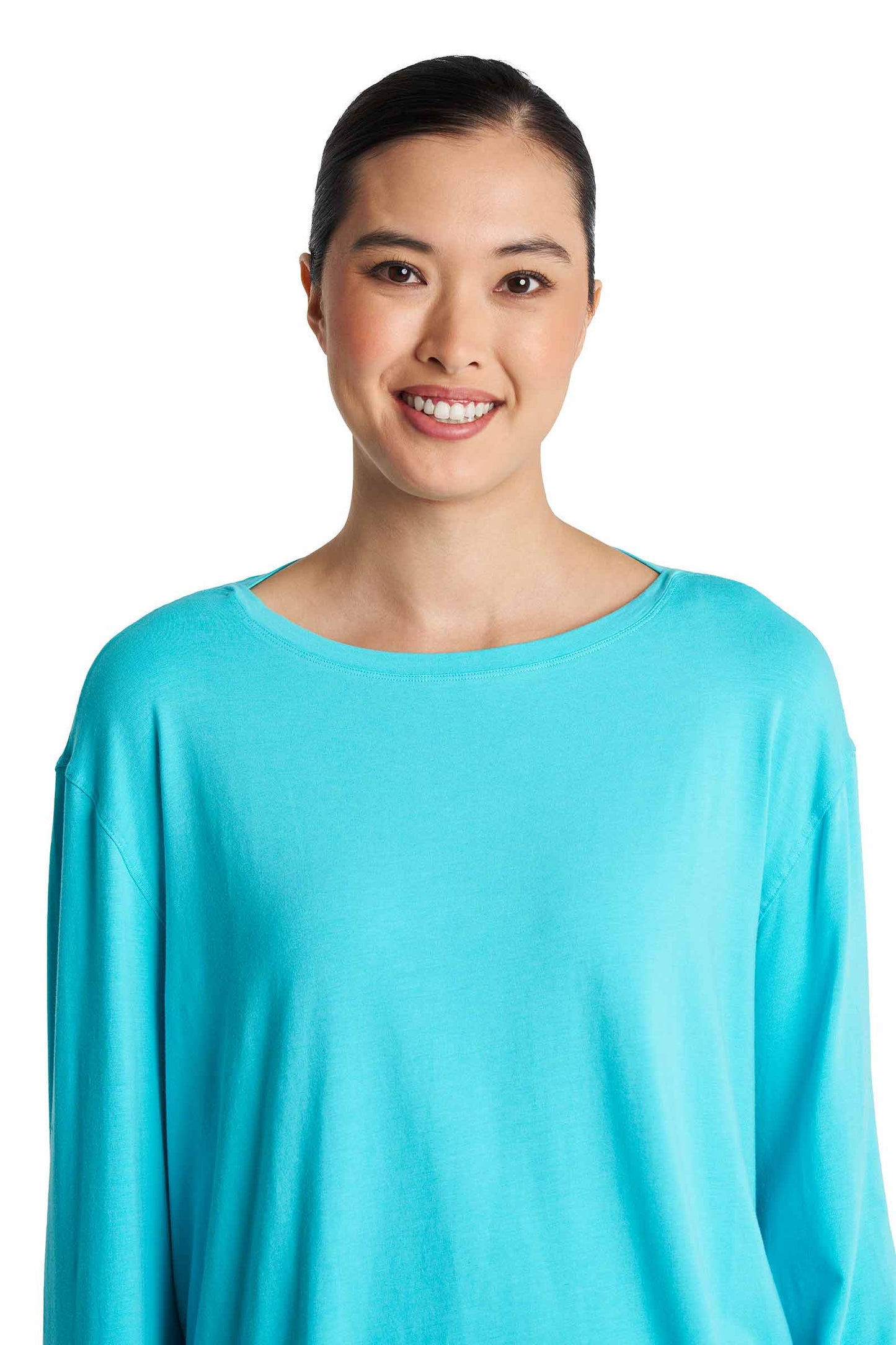 Women's LumaLeo Drape T-Shirt | Blue Curacao