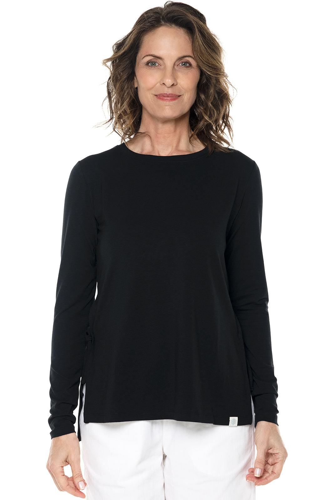 Women's Surf Side Slit Shirt | Black