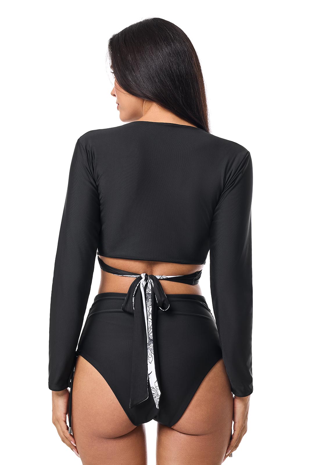 Women's Sunny Isles Reversible Wrap Shrug | White/Black Perfect Peony Reversible