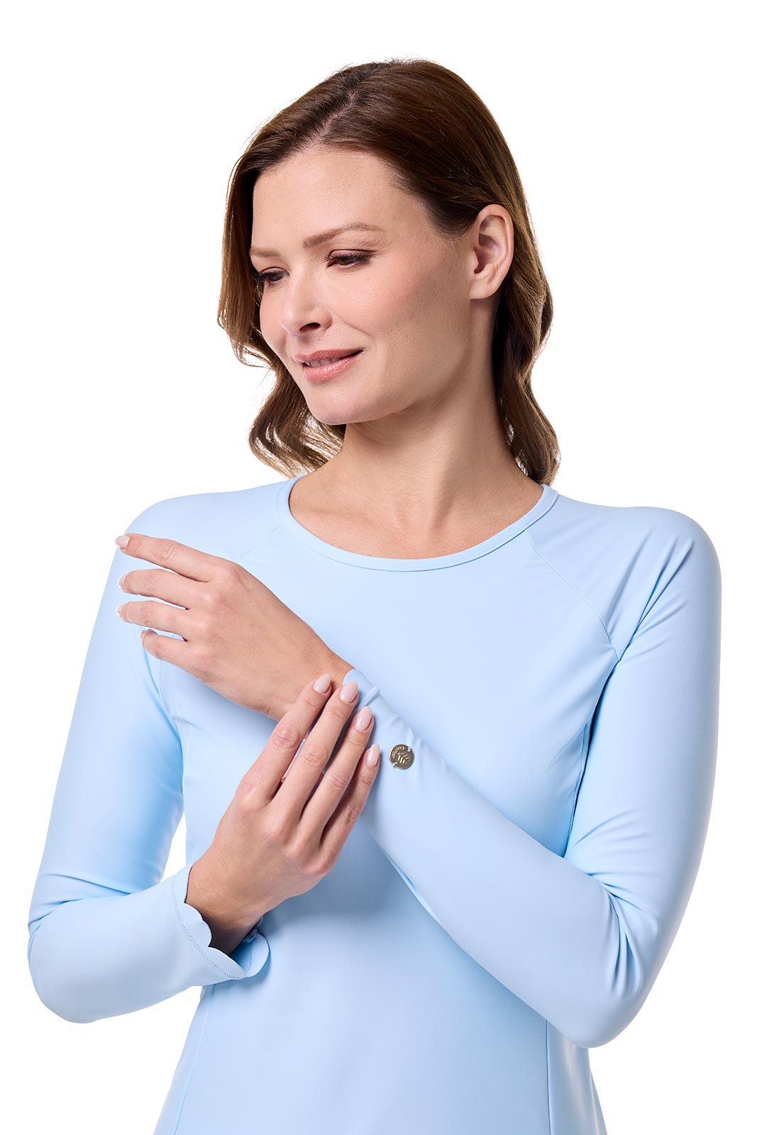Women's Stony Coral Scallop Long Sleeve Rash Guard | Skyride