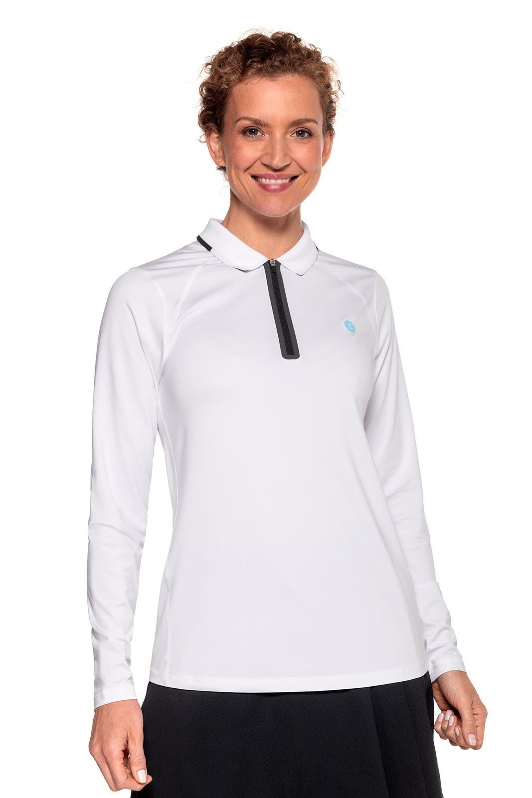 Women's Victory Lap Long Sleeve Golf Polo | White