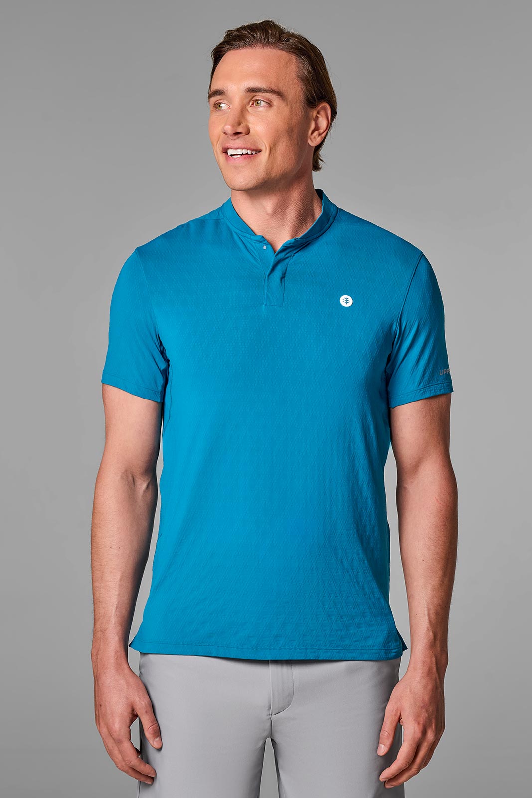 Men's Albatrose Short Sleeve Polo | Bluejay Diamond Jacquard