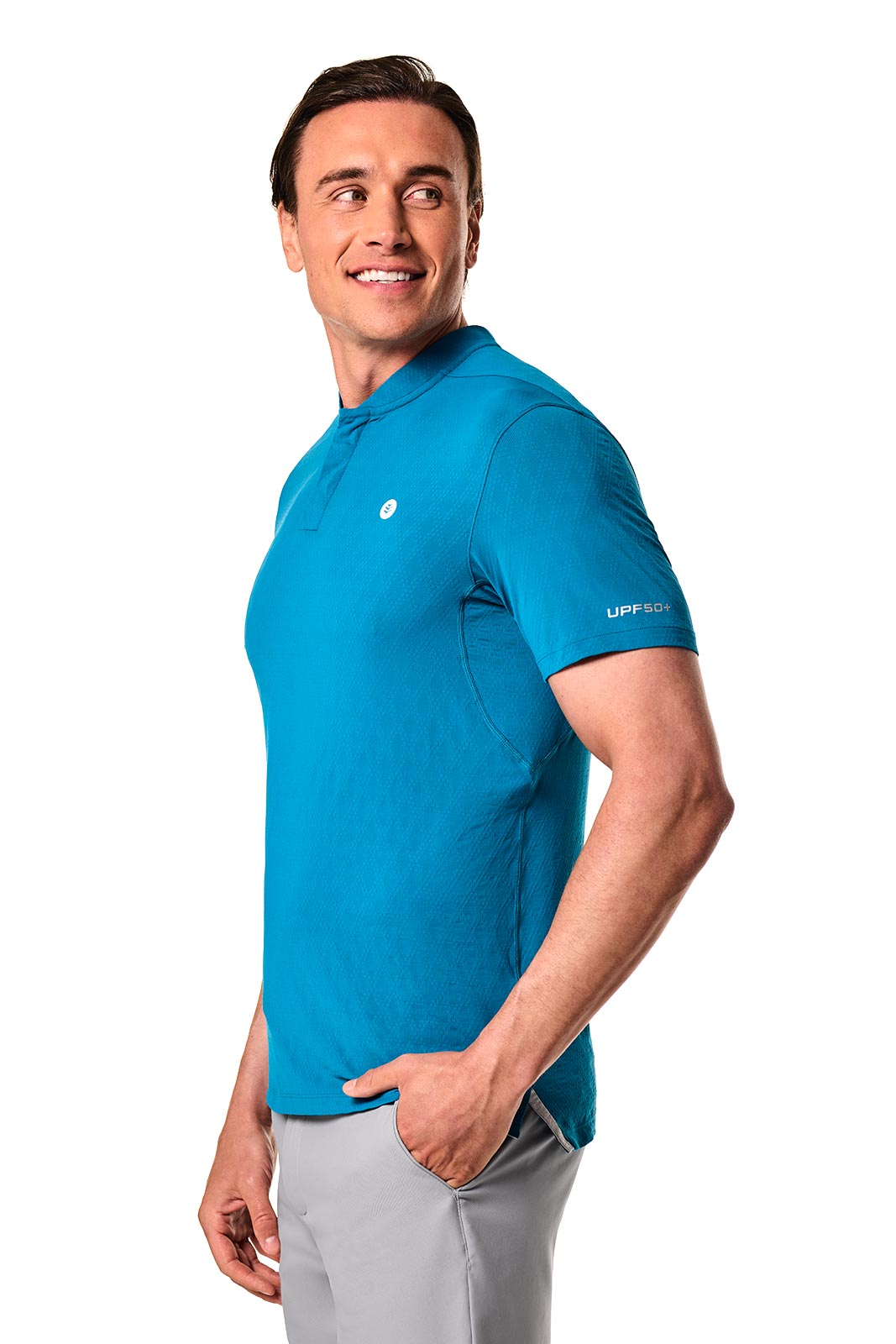 Men's Albatrose Short Sleeve Polo | Bluejay Diamond Jacquard